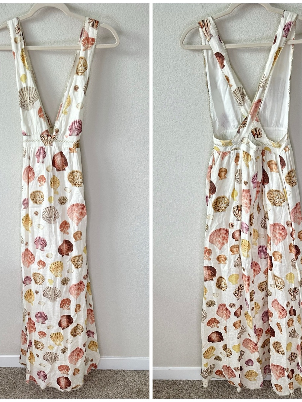 Agua Bendita Naturalia Linen Shell Maxi Dress SZ S - Picture 2 of 7